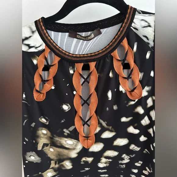 NWOT ROBERTO CAVALLI MINI DRESS. SIZE 40 (US 4) - Picture 3 of 7